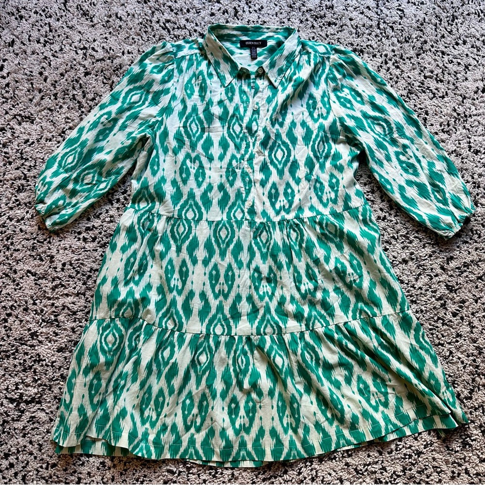 Print Shirtdress with Pockets